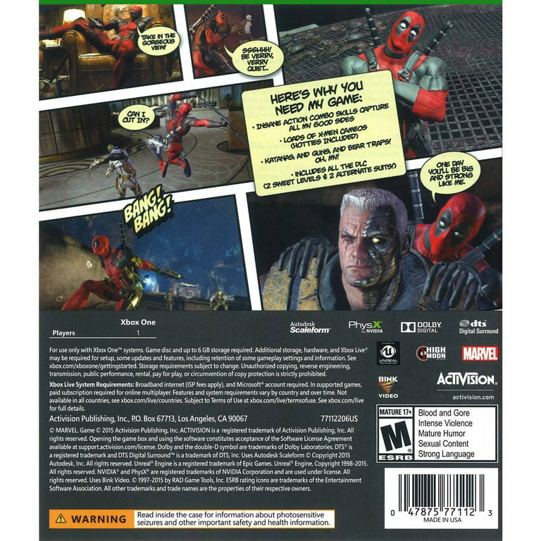 Jogo Deadpool PS4 - Activision - nivalmix