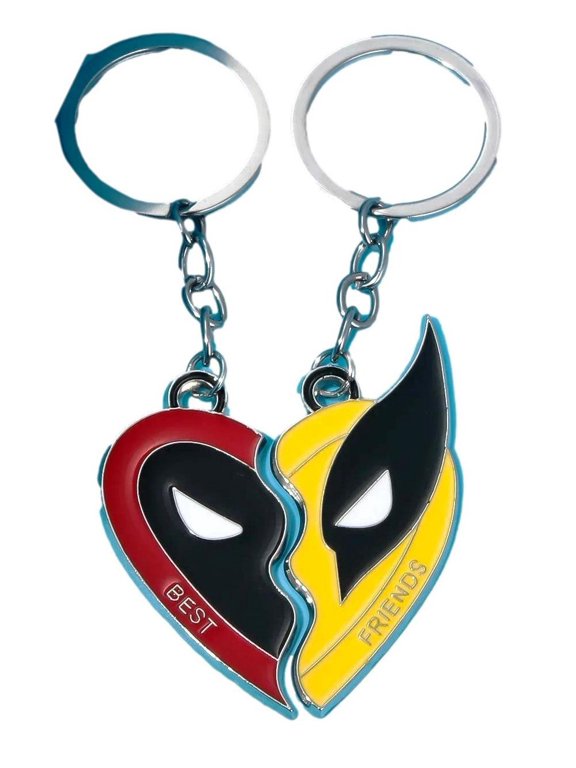 Deadpool and Wolverine BFF Set of 2 Keyrings Keychains