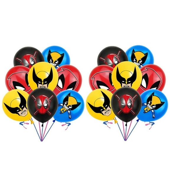Deadpool and Wolverine Balloons Party Supplies Birthday Favors Decorations Decor Kit Latex