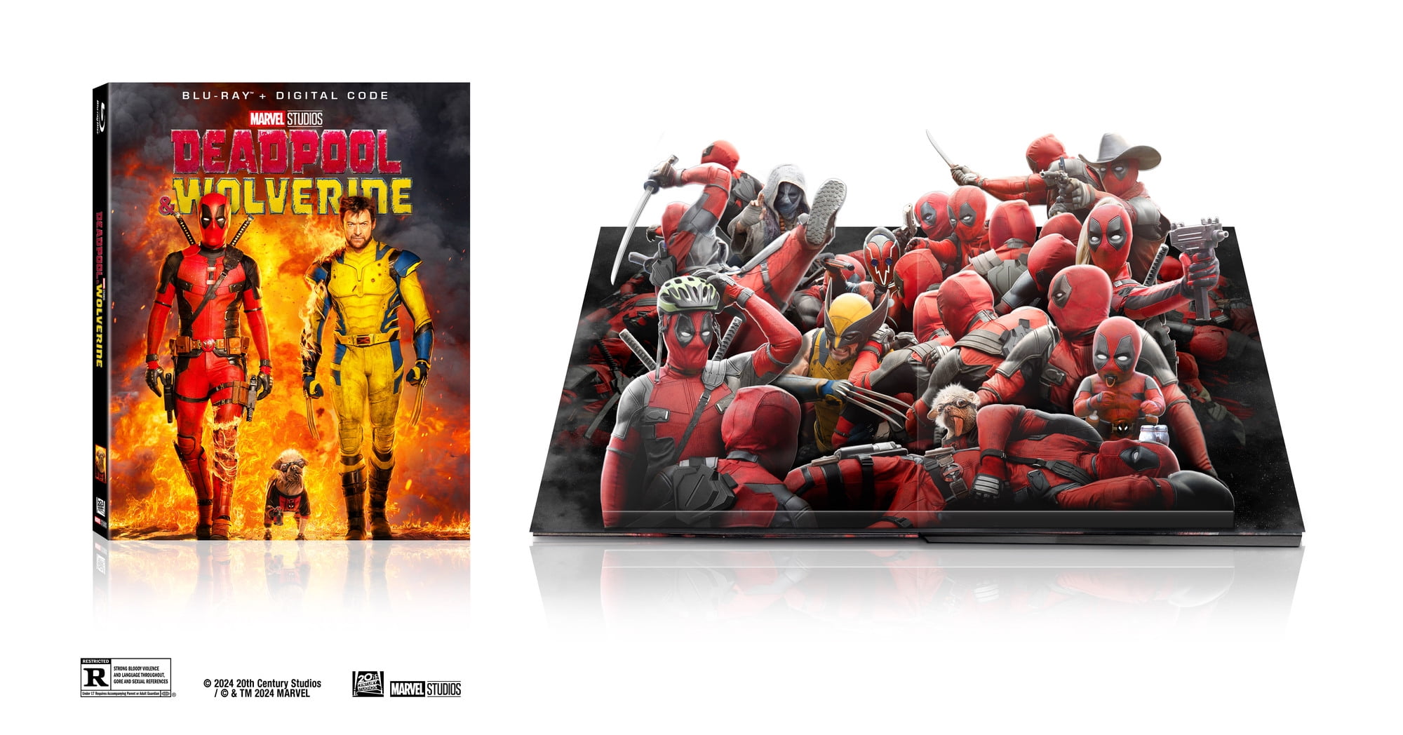 Deadpool And Wolverine Bonus X Ray Edition Deadpool and Wolverine (Blu-ray + Digital) Walmart Exclusive O-Sleeve