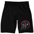 thumbnail image 1 of Deadpool and Wolverine Icon Men's Black Lounge Shorts-Medium, 1 of 7