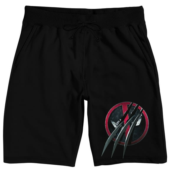 Deadpool and Wolverine Icon Men's Black Lounge Shorts-Small