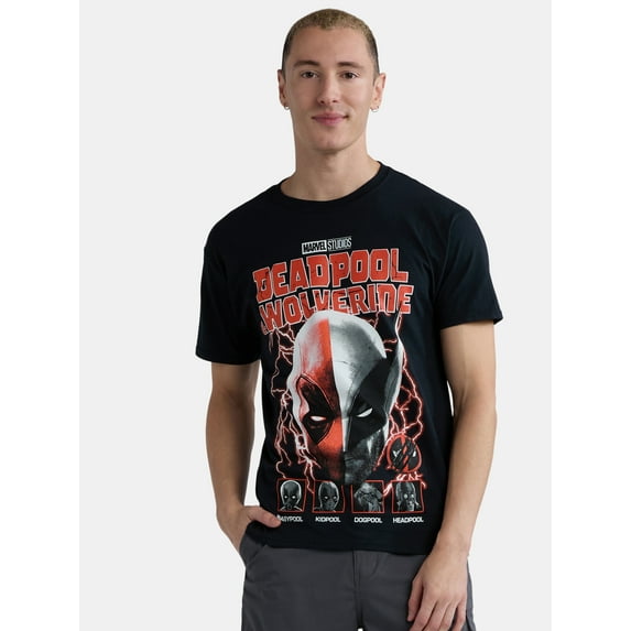Deadpool and Wolverine Men's & Big Men's Graphic Tee with Short Sleeves, Sizes S-3XL