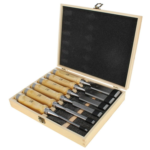 Deadwood Crafted Tools 6pc Wood Carving Tools Kit with 2 Sharpening Whetstones