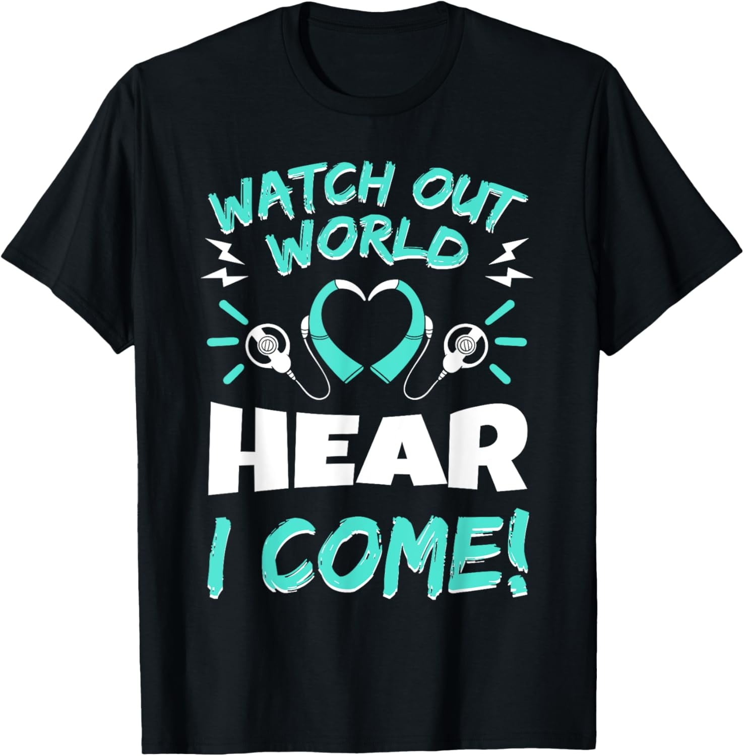 Deaf Awareness Hearing Aid Implant ASL TShirt