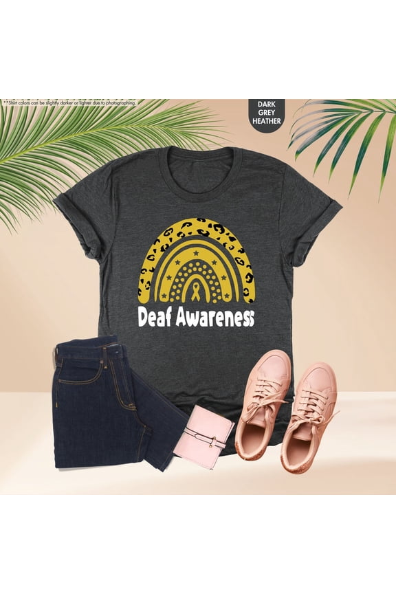 Deaf Awareness Shirt, Deaf Teacher Shirt, Deaf Shirt, Deaf Education Shirt, Equality Shirt, Awareness Shirt, Rainbow Shirt,Motivational Gift All Size S-5Xl