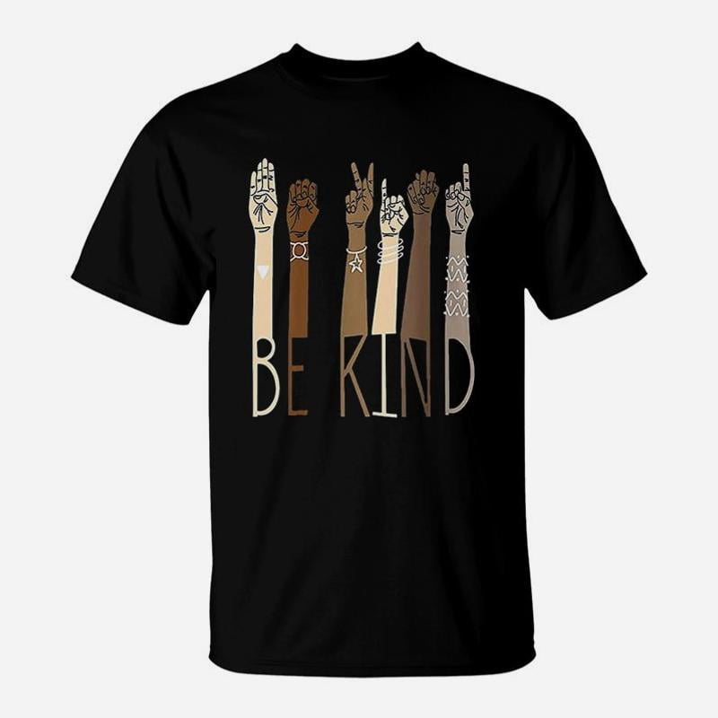 Deaf Be Kind Sign Language Hand Talking Teachers Interpreter TShirt ...