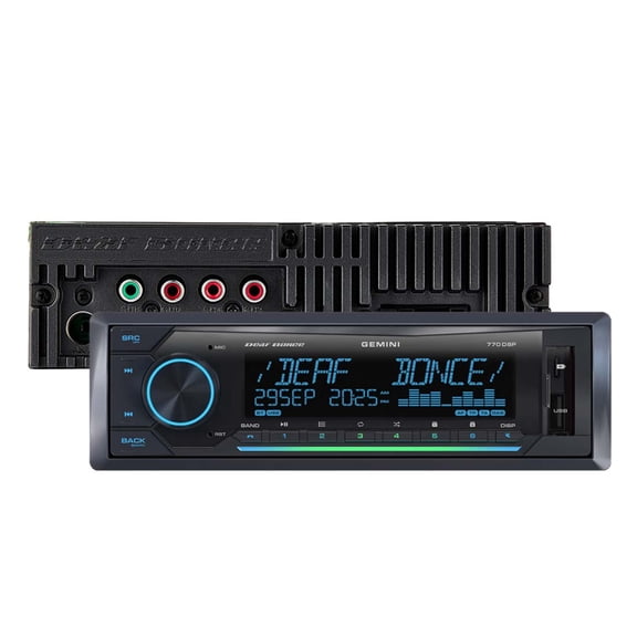 Deaf Bonce GEMINI 770DSP 1-DIN Bluetooth Digital Media Receiver w/ Built-in DSP