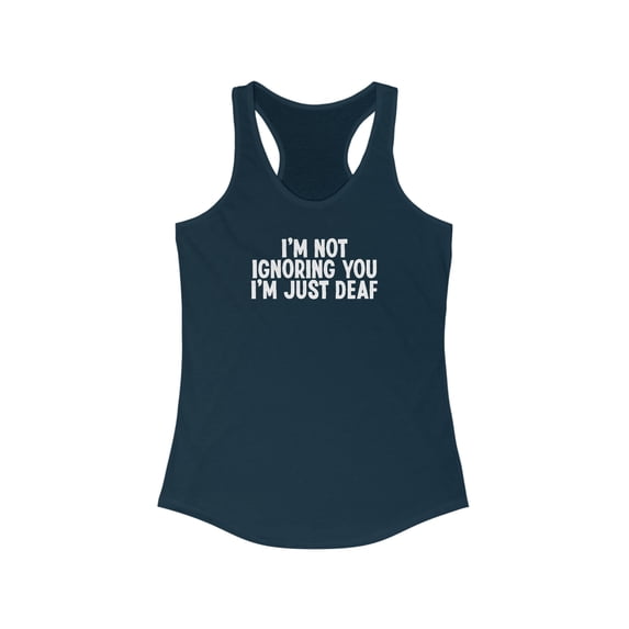 Deaf Hard of Hearing American Sign Language ASL Tank Top Gifts Shirt Womens