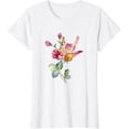 thumbnail image 1 of Deaf Pride ASL Teacher Floral ILY Love Sign Language T-Shirt Gift, 1 of 3