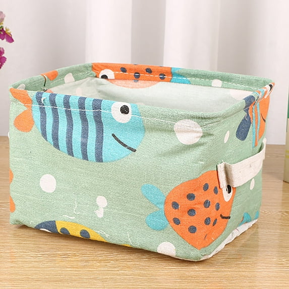 Deagia Bathroom Storage Cotton and Linen Fabric Storage Box Storage Basket Portable Storage Basket Desktop Sundries Cosmetic Storage Box