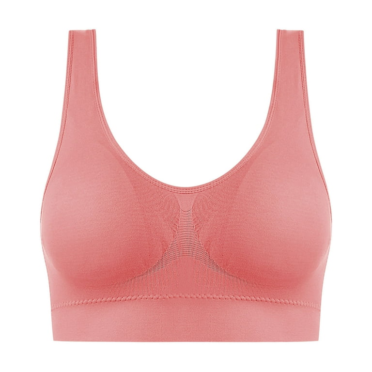 Deagia Clearance Cushioned Wire-Less Lightly Lined Bralettes Daily Ladies  Traceless Comfortable One-piece No Steel Ring Vest Breathable Gathering Bra  Awareness Full Figure Bralettes 3XL #2262 