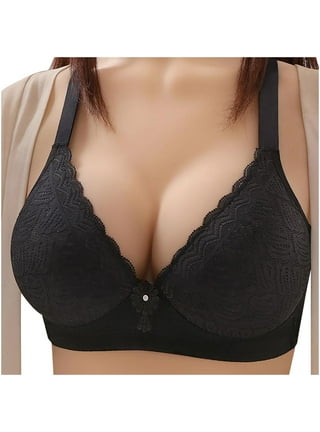 Beauwear Plus Size 36D-46F Women Sexy Bra Unlined Push Up Bras Thin Cup  Floral Lace