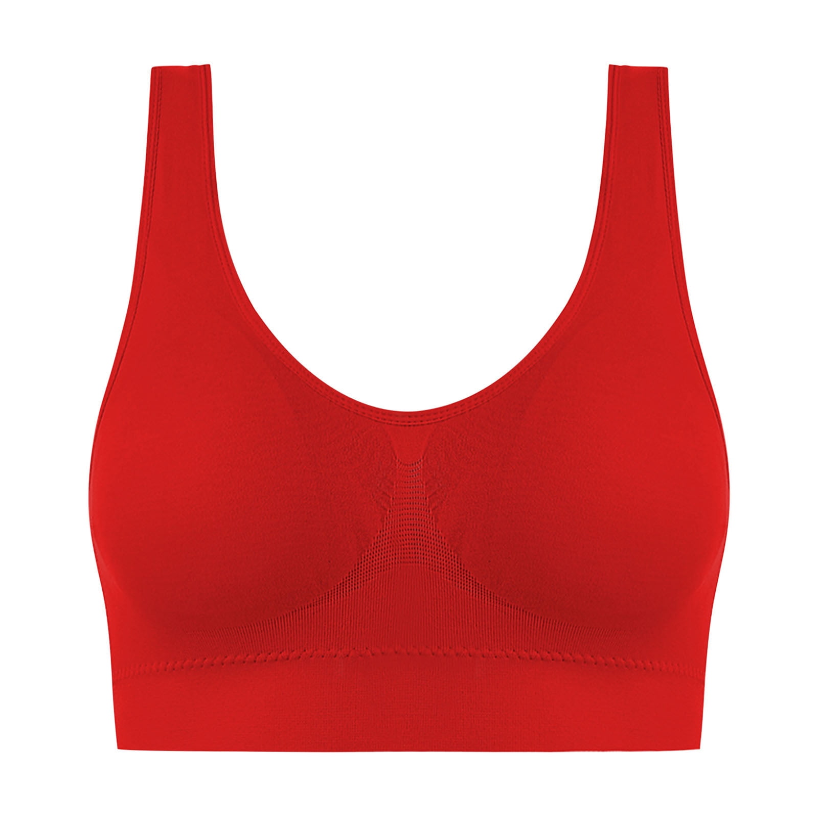 Deagia Clearance Brassiere for Women Push up Daily Plus Size Vest Crop Wire  Free Bra Lingerie V-Neck Underwear S-3XL Perfect Shape Padding Bra XL #4034  