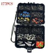 Deagia Fishing Lures Kit in Clearance 177Pcs Fishing Bait Set Crank Metal Hook Lead Pendant Accessories for Freshwater & Saltwater, Bass Fishing Set