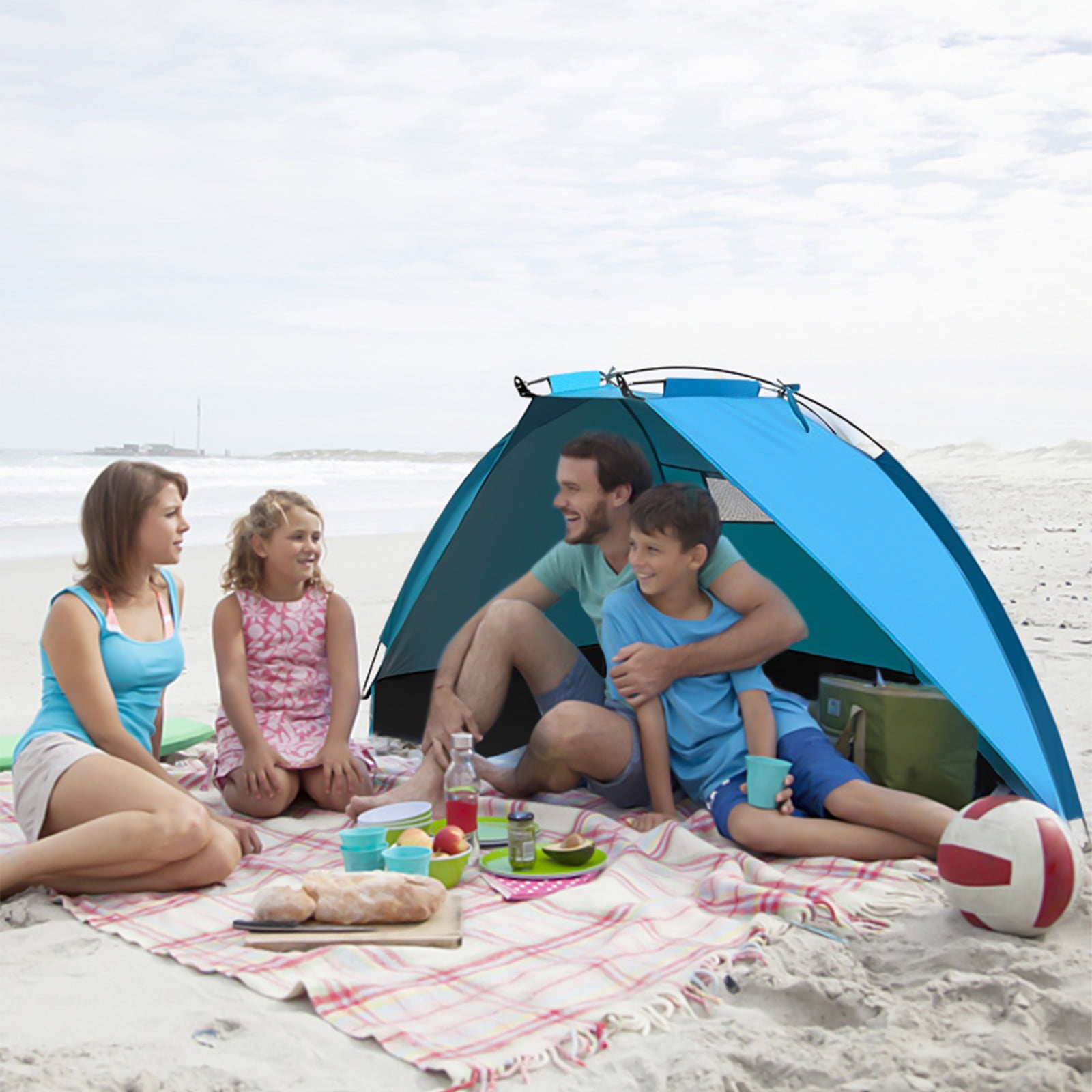 Deagia Sports Equipment Clearance Beach Tent Non Portable Sun Shade Shelter for 3 Person