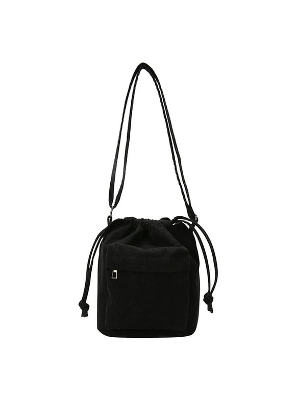 Deagia Storage Bag Clearance Canvas Shoulder Bag Crossbody Small Cloth Bag Multiple Backpack Styles Organization Bins