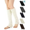 thumbnail image 1 of Deago 1 Pairs Women's Winter Warm Knitted Leg Warmers Knitted Crochet Over Knee High Stockings Long Boot Cuffs Socks (Beige), 1 of 3