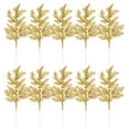 thumbnail image 1 of Deago 10 PCS Christmas Glitter Artificial Pine Needles-10.6" Fake Foliage Pine Stems Picks for DIY Garland Wreath Xmas Tree Home Garden Decoration (Gold), 1 of 8