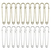 Deago 100 Pcs 3 Inch Safety Pins Large Heavy Duty Stainless Steel Safety Pins for Blankets, Skirts, Crafts, Kilts (Silver)
