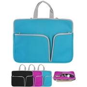 Deago 11/14/15 Inch Laptop Sleeve Bag Waterproof Protective Case with Handles, Portable Slim Computer Notebook Carrying Bag Briefcase Handbag for Men Women - Blue