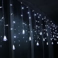 thumbnail image 1 of Deago 11.4 FT 96 LED Window Curtain String Lights Christmas Tree Twinkle Lights 8 Modes Plug in Extendable Fairy Light for Christmas Wedding Party Garden Bedroom Decor (White), 1 of 9