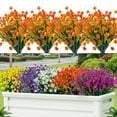 thumbnail image 1 of Deago 12 Bundles Artificial Flowers for Outdoor Decoration UV Resistant Faux Plastic Greenery Shrubs Plants Fake Flowers Planter Home Garden Indoor Decor (Red), 1 of 8