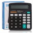 thumbnail image 1 of Deago 12 Digits Desktop Calculator with Large LCD Display and Sensitive Button, Dual Solar Power and Battery, Standard Function for Office, Home, School, 1 of 10