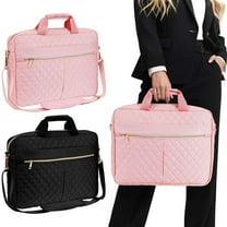 Deago 15.6 Inch Laptop Bag Briefcase for Women and Men Computer Messenger Tote Bag Work Office Travel Business, Pink