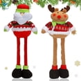 thumbnail image 1 of Deago 18" Christmas Figurines Stretchable Santa Claus Elk Decorations Large Standing Doll Xmas Decoration Ornaments for Home Indoors Outdoor, 1 of 9