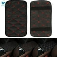 thumbnail image 1 of Deago 2 Pack Auto Center Console Cover Pad Universal Fit for SUV/Truck/Car, Waterproof Car Armrest Seat Box Cover, Leather Auto Armrest Cover (Red), 1 of 8