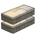 thumbnail image 1 of Deago 2 Pack Under Bed Storage Bags 125L Foldable Non-Woven Closet Storage Containers with Clear Window Reinforced Handles for Clothes, Comforters, Blankets, Bedding, 1 of 9