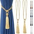 thumbnail image 1 of Deago 2 Pack Curtain Tiebacks Tassel Drapery Tie-Backs Rope Handmade Holdbacks Home Office Hotel Decorative (Coffee), 1 of 9