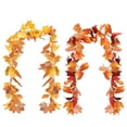 thumbnail image 1 of Deago 2 Pack Fall Maple Leaf Garland 5.6Ft/Piece Autumn Hanging Vine Artificial Foliage Garland for Home Wedding Christmas Thanksgiving Decor, 1 of 9