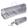 thumbnail image 1 of Deago 2 Pack Galvanized Metal Rat Trap Cage, High Sensitivity Humane Live Catch Mouse Cage with Foot Pedal, Portable Continuous Rodent Catcher for Indoor and Outdoor, 1 of 9