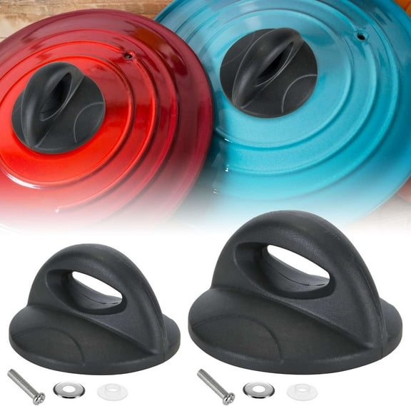Deago 2 Pack Pot Lid Replacement Knob Kitchen Cookware Universal Replacement Pan Lid Top Holding Handles Heat Resistant Pot Knob for Glass, Steel Lids