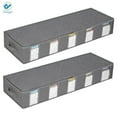 thumbnail image 1 of Deago 2 Pack Underbed Storage Bags Containers - Large Capacity Foldable Under Bed Storage Box with Reinforced Handles and Clear Window for Blankets,Clothes,Comforters (Gray), 1 of 8