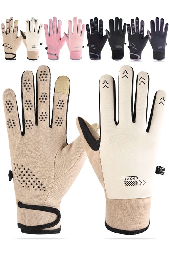 2 Pairs Winter Gloves for Men Women Touch Screen Texting Warm Gloves Water Resistant Windproof Thermal for Running Cycling Driving Hiking