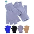 thumbnail image 1 of Deago 2 Pairs Winter Half Finger Gloves Knitted Fingerless Mittens Warm Stretchy Gloves for Men and Women (Gray), 1 of 8
