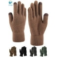 thumbnail image 1 of Deago 2 Pairs Winter Knit Gloves for Men Touch Screen Texting Warm Gloves with Thermal Soft Lining Elastic Cuff (Coffee), 1 of 10