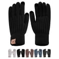 thumbnail image 1 of Deago 2 Pairs Wool Winter Gloves for Men Women Fleece lined Touchscreen Cold Weather Warm Thermal Knit Gloves for Driving Texting (Black), 1 of 9