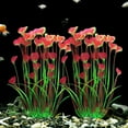 thumbnail image 1 of Deago 2 Pcs 15.7 Inch Large Aquarium Plants Artificial Plastic Fish Tank Plants Decoration Ornament for Fish, Red, 1 of 9