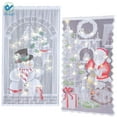 thumbnail image 1 of Deago 2 Pcs Merry Christmas LED Light up Window Curtains Xms Santa Snowman Panels Ornaments For Party Walls Door Home Decorations (Santa+Snowman), 1 of 8