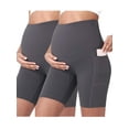 thumbnail image 1 of Deago 2 Pcs Women's Maternity Yoga Shorts Over The Belly Bump Summer Workout Running Active Short Pants with Pockets, 1 of 6