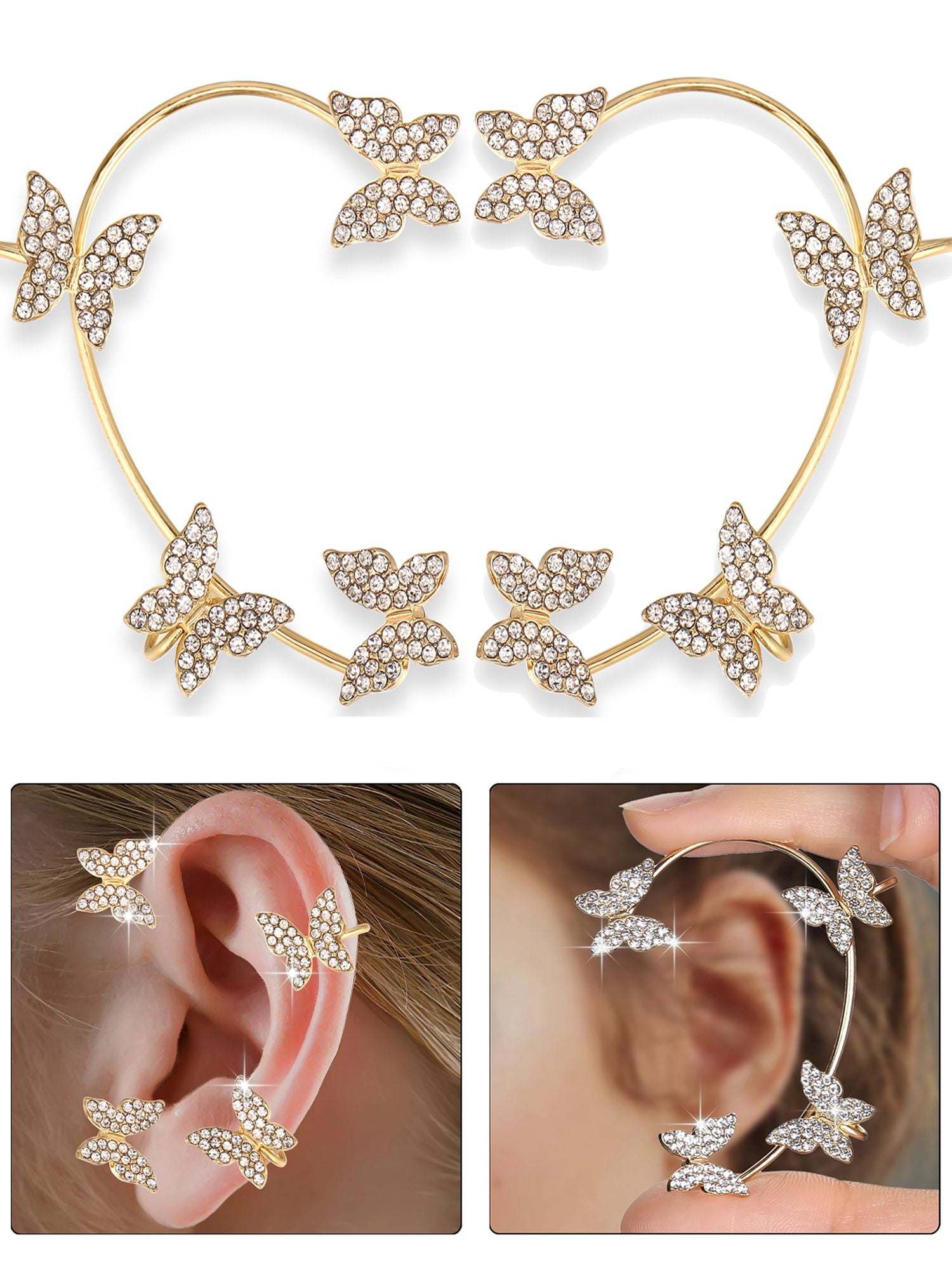  Didiseaon 18pcs Ear Wrap Earrings Ear Cuff Pierced Earring  Backs Cuff Earrings Ear Rings Earrings Backs for Studs Cartilage Ear Clips  Earrings for Unpierced Ears Jewelry Nonporous : Clothing, Shoes 