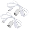 thumbnail image 1 of Deago 2 pcs E26/E27 LED Light Socket 5.9FT extension cord with On/Off switch and US AC Power Plugs Pendant Lighting Bulb Lamp for Kitchen Bedroom, 1 of 4