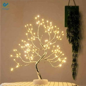 Deago 20" Tabletop Bonsai Tree Light with 108 LED Copper Wire String Lights, DIY Artificial Tree Lamp,Battery/USB Operated, for Bedroom Christmas Party Decoration(Warm White)