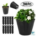 thumbnail image 1 of Deago 200 Pcs Flexible Nursery Pot Flower Pots , Plastic Plant Pots Container for Indoor Outdoor Plants, Seedlings, Vegetables, Succulents and Cuttings, 1 of 9