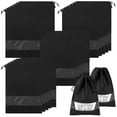 thumbnail image 1 of Deago 20PCS Travel Shoe Bags with Rope for Men and Women Large Dustproof Shoes Pouch Storage Packing Organizers, Black, 1 of 9