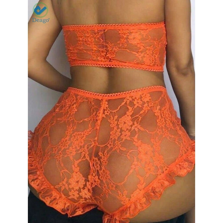 See-Through Clothing Orange, Sexy Lingerie